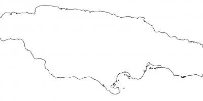 Карта на Ямайка контур