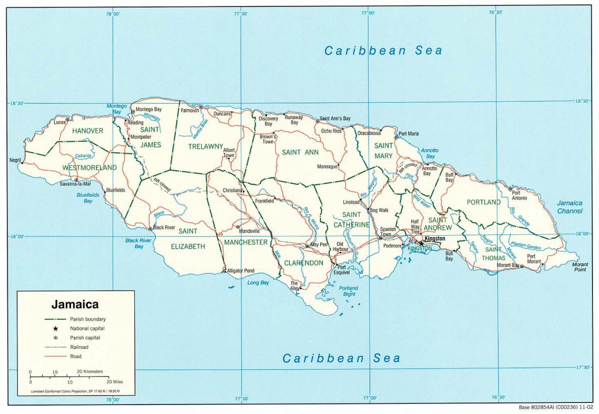 улиците на Ямайка картата