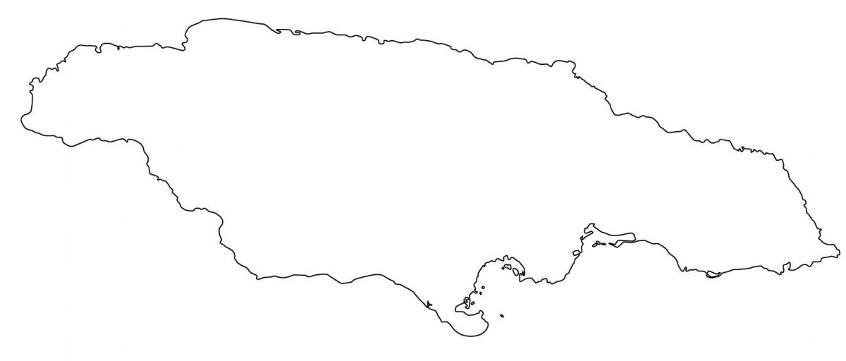 Карта на Ямайка контур