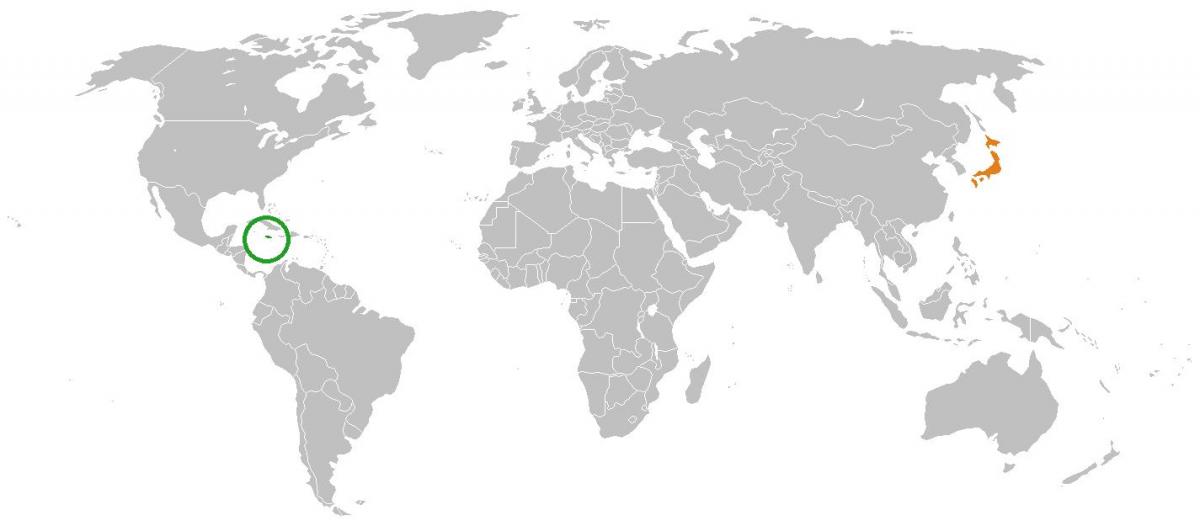 Ямайка върху картата на света