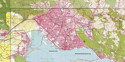 Ямайка кингстън на картата